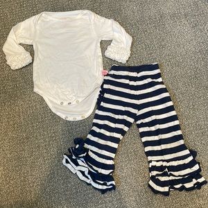 RuffleButts baby girls matching set